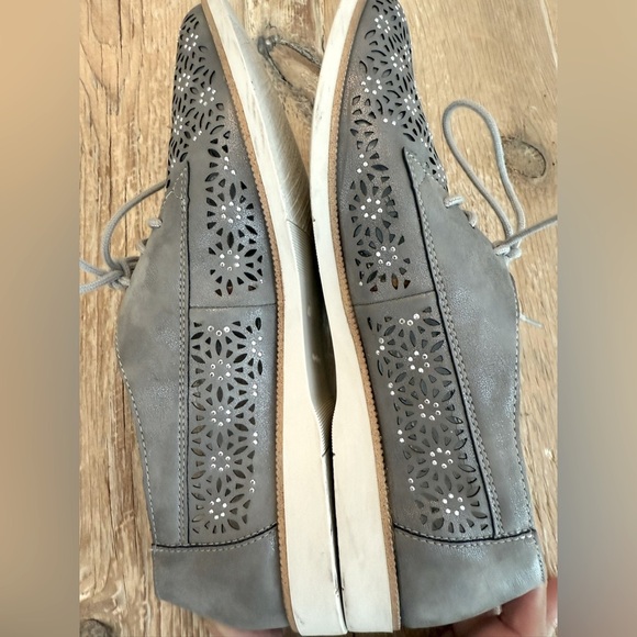 Remonte Women's Kennya Lasser Cut Gray Silver Lace Up Oxford size 41 - Picture 8 of 12